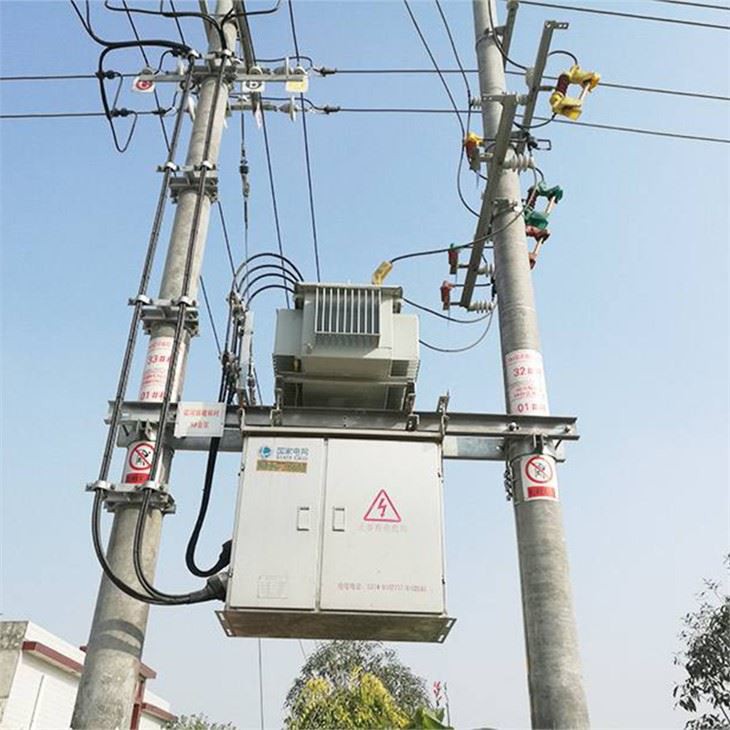 Three Phase Electric Power Pole Mounted Distribution Transformer