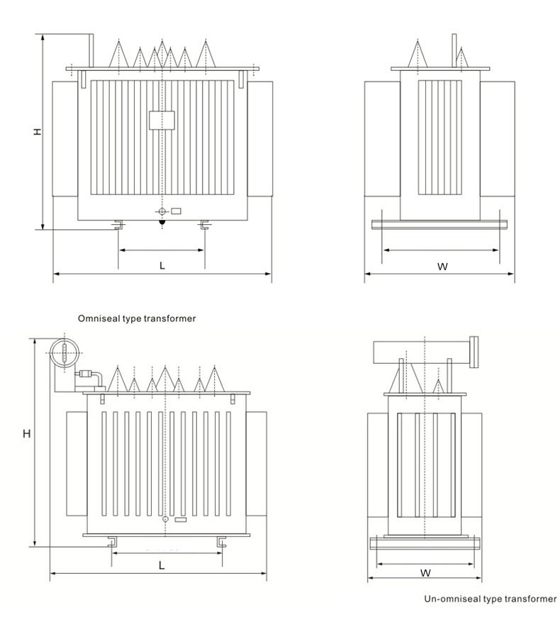 200KVA 3 Phase Transformer Drawing